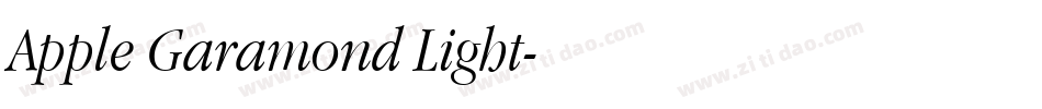 Apple Garamond Light字体转换